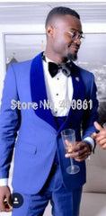 SHOWLU FASHION STORE Shiny Beige Handsome Groom Tuxedos Slim Fits Men's Evening Dress Toast Suit Party Blazer Clothes (Jacket+Pants+Vest+Tie) NO:091