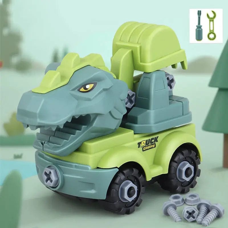  Showlu Fashion Store Ship one randomly Transport Vehicles Excavators Dinosaurs Construction Toys Detachable And Self Loading Exercise Childrens Hands On Abilities