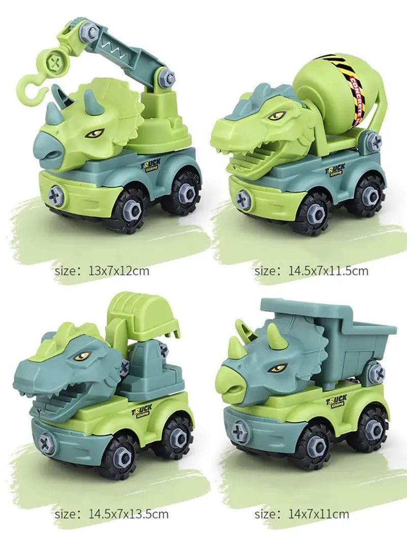  Showlu Fashion Store Ship one randomly Transport Vehicles Excavators Dinosaurs Construction Toys Detachable And Self Loading Exercise Childrens Hands On Abilities