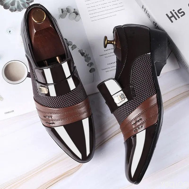  Showlu Fashion Store Shoes Men Slip on Men Dress Oxfords Fashion Business Dress Men Shoes 2020 New Classic Leather Men'S Suits Shoes Man Shoes2023