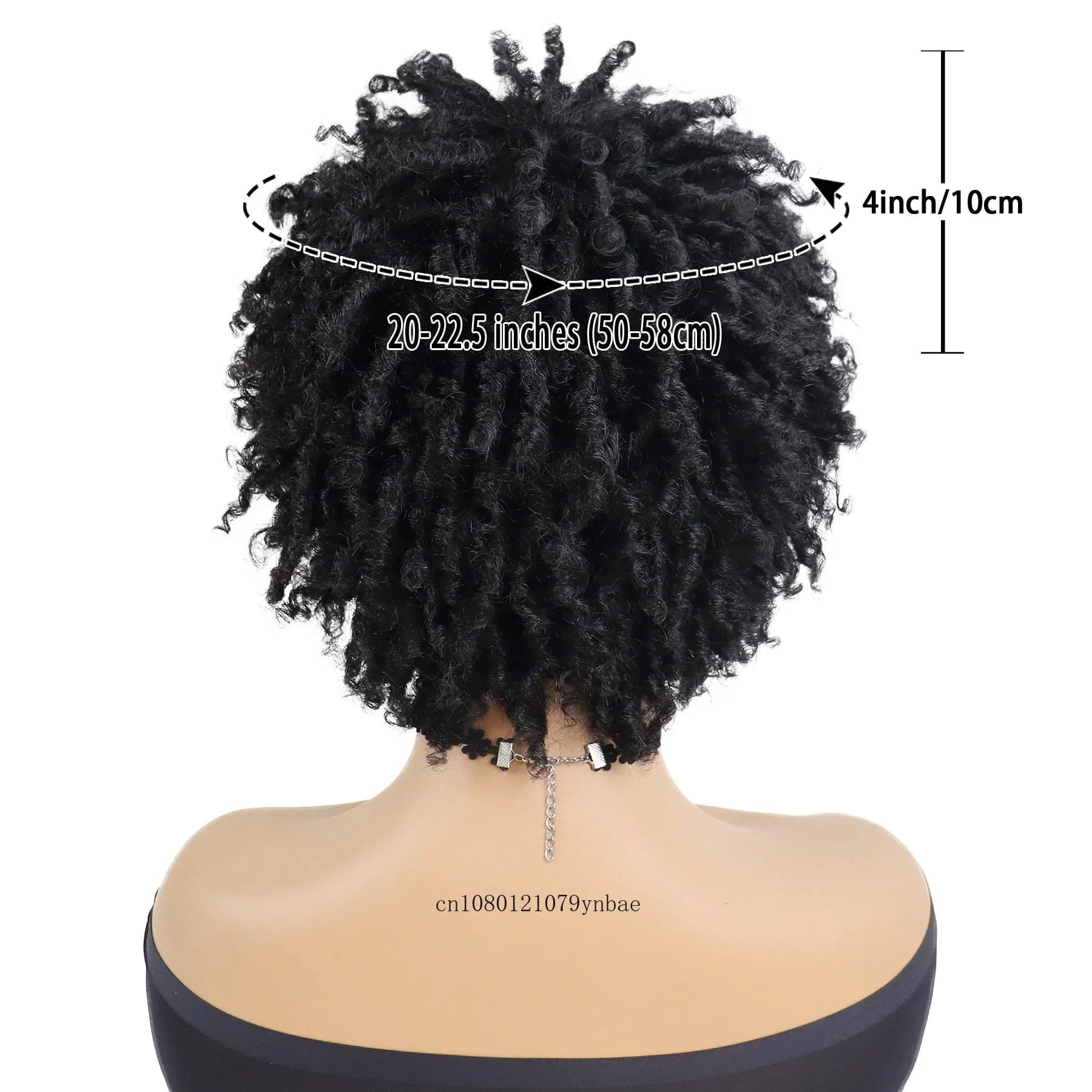 SHOWLU FASHION STORE Short Black Afro Curly Synthetic Wig for Women Dreadlocks Crochet Braids Wigs African Style Heat Resistant Daily Party Costume