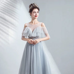  Showlu Fashion Store Short Gray Dinner Birthday Party Dress Performance