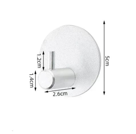  Showlu Fashion Store silver-B Self Adhesive Home Kitchen Wall Door Hook Key Rack Kitchen Towel Hanger Aluminum Towel Coat Robe Hook Bathroom Accessories