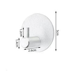  Showlu Fashion Store silver-B Self Adhesive Home Kitchen Wall Door Hook Key Rack Kitchen Towel Hanger Aluminum Towel Coat Robe Hook Bathroom Accessories