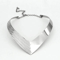  Showlu Fashion Store Silver Fashion Exaggerated Punk Alloy Collar