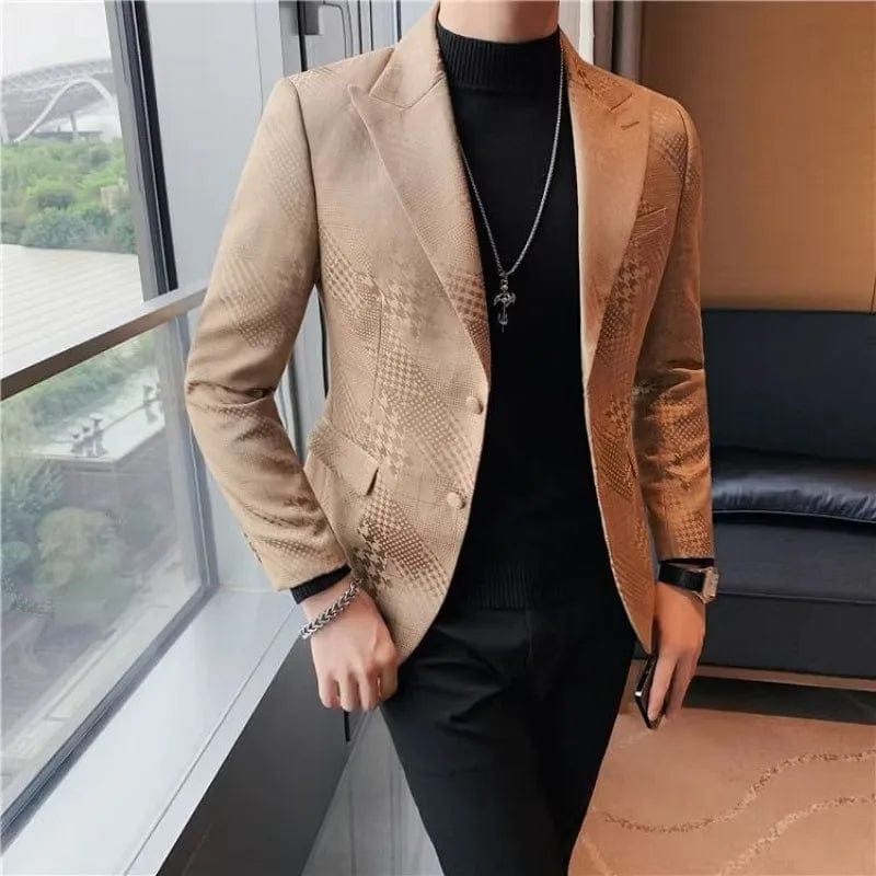 SHOWLU FASHION STORE Single Breasted Male Blazer Party Pink Coat Men's Suit Jackets Vintage Fashion Luxury Designer High Quality Fashionable