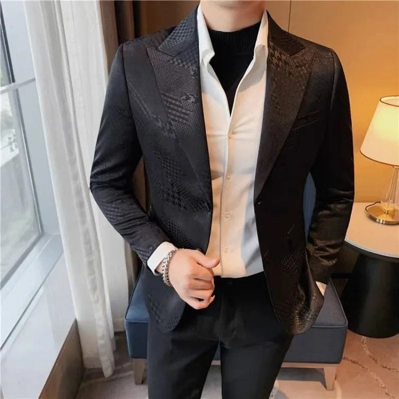 SHOWLU FASHION STORE Single Breasted Male Blazer Party Pink Coat Men's Suit Jackets Vintage Fashion Luxury Designer High Quality Fashionable