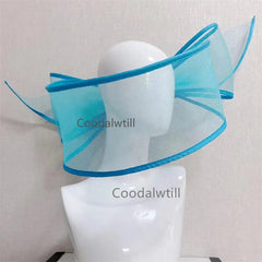  Showlu Fashion Store Sky Blue New Black Fascinator Wedding Pillbox Hat Women Elegant Fascinator Hats Hair Clip Church Ladies Party Headpiece Fashion Headwear