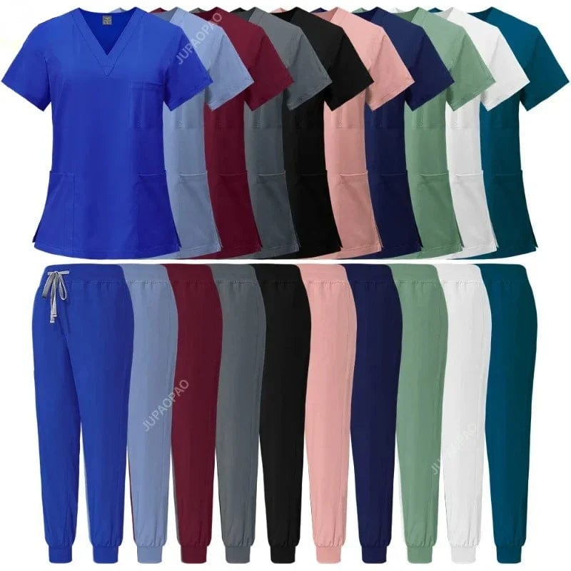 SHOWLU FASHION STORE Slim Fit Medical Scrubs Uniform Women Scrub Sets Nursing Accessories Hospital Surgery Gowns Dental Clinic Beauty Salon Workwear