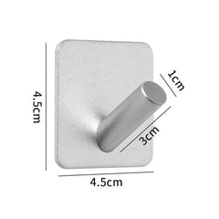  Showlu Fashion Store sliver-E Self Adhesive Home Kitchen Wall Door Hook Key Rack Kitchen Towel Hanger Aluminum Towel Coat Robe Hook Bathroom Accessories