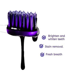  Showlu Fashion Store SMILEKIT V34 Purple Whitening Toothpaste Remove Smoke Stain Remove Stains Reduce Yellowing Care For Teeth Gums Fresh Breath