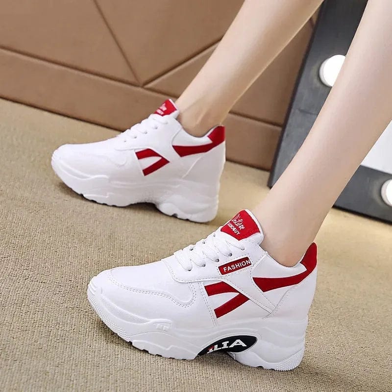 SHOWLU FASHION STORE Sneakers Women Platform Inner Increase Shoes Woman Shoes Casual Ladies Footwear Chunky Sneakers Women Shoes Tennis Sport Shoes