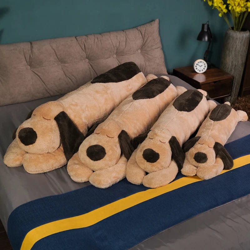 Soft kawaii dog plush pillow by SHOWLU FASHION STORE, a long stuffed animal doll perfect for cuddling and gift-giving.