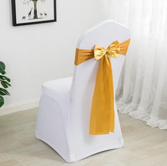  Showlu Fashion Store Spandex Chair Sashes Wedding Ready Made Bow Tie Lycra Stretch Hotel Birthday Party Show Decoration On Sale Universal