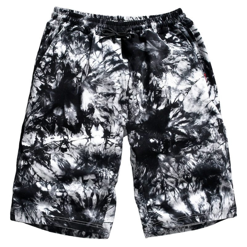  Showlu Fashion Store Special Body 10XL Loose Tie-Dye Overweight Man Men's Shorts