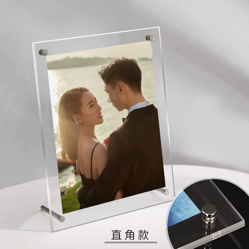 Showlu Fashion Store Standard 6 inches (10.2*15.3cm) [table]] / Right angle Acrylic Photo Frame 6-Inch Transparent 6-Postcard Display Stand 8 Autographed Photograph Collection Frame A4 Photo Display Frame