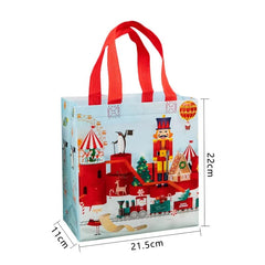  Showlu Fashion Store StoBag 12pcs Marry Christmas Tote Bags Gift Package Fabric Hnadle Santa Claus Home Handmade Kids Party Favors New Year Supplies