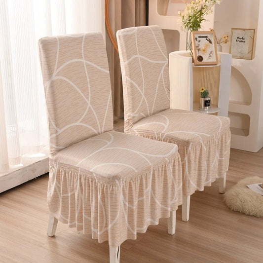  Showlu Fashion Store Stretch Spandex Dining Chair Cover Protectors Super Fit Banquet Chair Seat Slipcovers for Hotel and Wedding Ceremony chair skirt