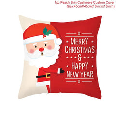 Showlu Fashion Store style 14 / 45 x 45 Christmas Cushion Cover Merry Christmas Decorations for Home 2023 Christmas Ornament Navidad Noel Xmas Gifts Happy New Year 2024