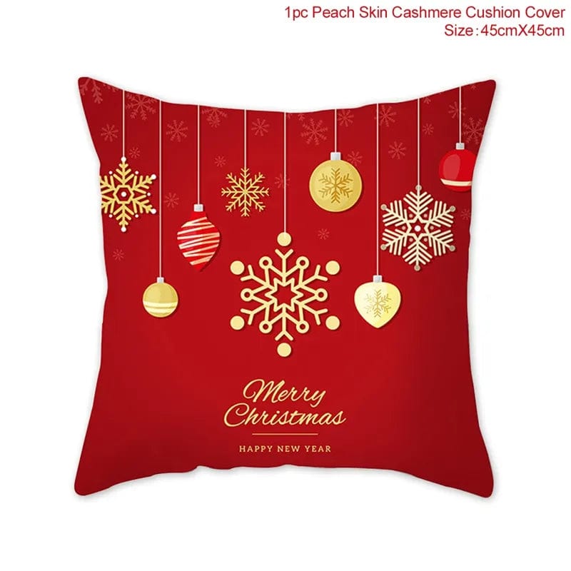 Showlu Fashion Store style 17 / 45 x 45 Christmas Cushion Cover Merry Christmas Decorations for Home 2023 Christmas Ornament Navidad Noel Xmas Gifts Happy New Year 2024