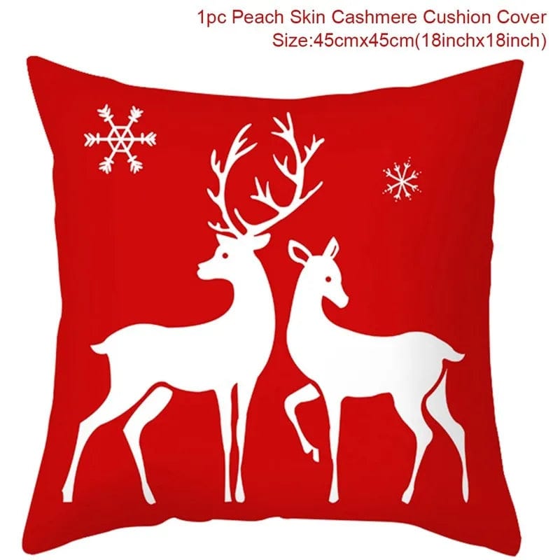 Showlu Fashion Store style 8 / 45 x 45 Christmas Cushion Cover Merry Christmas Decorations for Home 2023 Christmas Ornament Navidad Noel Xmas Gifts Happy New Year 2024