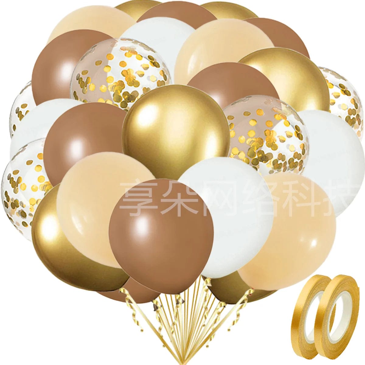 Showlu Fashion Store STyle6 / 10inch 50Pcs Set Balloons Golden Silver Confetti Balloon Wedding Valentine's Day Baby Shower Birthday New Year Party Decorations