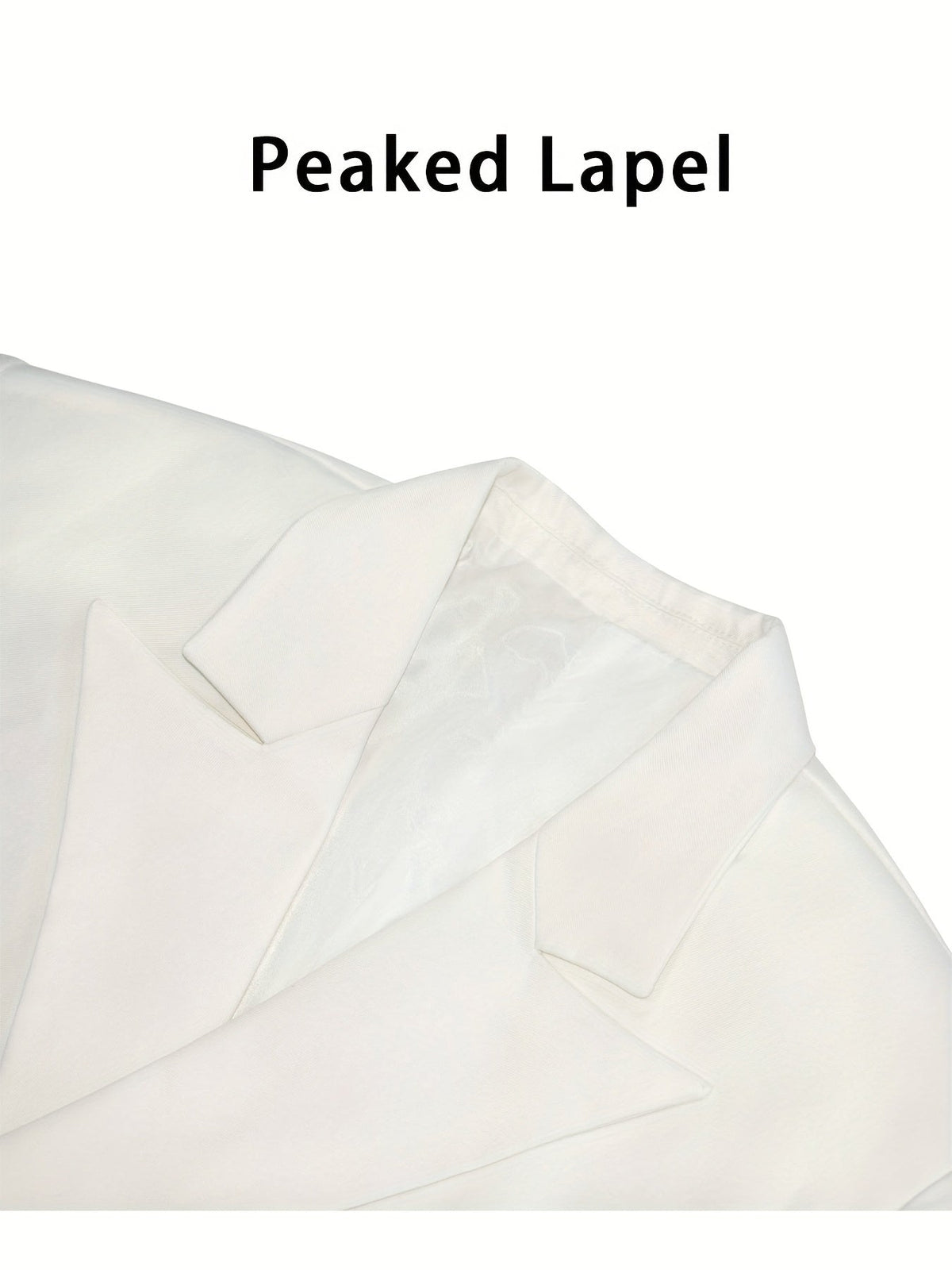 White solid tuxedo blazer for men, double-breasted suit jacket from SHOWLU FASHION, stylish formal wear for special occasions