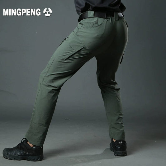 SHOWLU FASHION STORE Summer Archon Tactical Trousers Men's Slim Special Forces Quick-Dry Pants Ultra-Thin Breathable Training Outdoor Work Clothes Military Fans