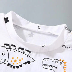  Showlu Fashion Store Summer Baby boys Clothes Sets Fashion handsome Unisex Kids T-Shirt +  Shorts 2 Pcs Suits lovable