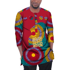 SHOWLU FASHION STORE Summer Men Patchwork Top Tees Dashiki African Clothes Bazin Riche African Design Clothing Casual Cotton Mens Top Shirts WYN977