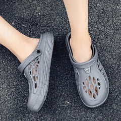 Showlu Fashion Store Summer Men Sandals Light EVA Men's Casual Shoes Hole Shoes Clogs Lovers Home Garden Outdoor Male Beach Flat Slippers Big Size 49