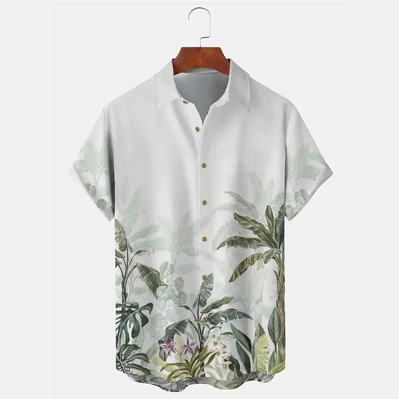  Showlu Fashion Store Superior comfort-Solid Color Men's Hawaiian Shirt