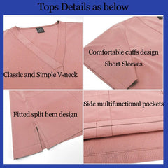 SHOWLU FASHION STORE Surgical Uniforms Woman Nursing Enfermeria Sets Top + Pant Articles Medical Uniform Scrubs Clinical Beauty Salon hospital Suits