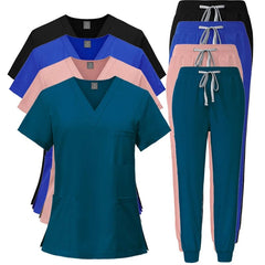 SHOWLU FASHION STORE Surgical Uniforms Woman Nursing Enfermeria Sets Top + Pant Articles Medical Uniform Scrubs Clinical Beauty Salon hospital Suits