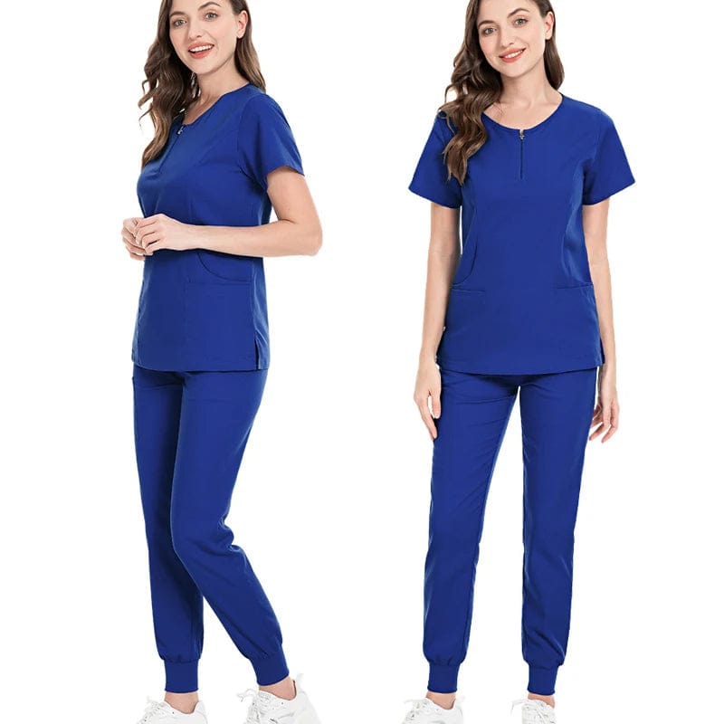 SHOWLU FASHION STORE Surgical Uniforms Woman Scrub Set Medical Nurse Beauty Salon Workwear Clinical Scrubs Top + Pant Spa Doctor Nursing Tunic Suit