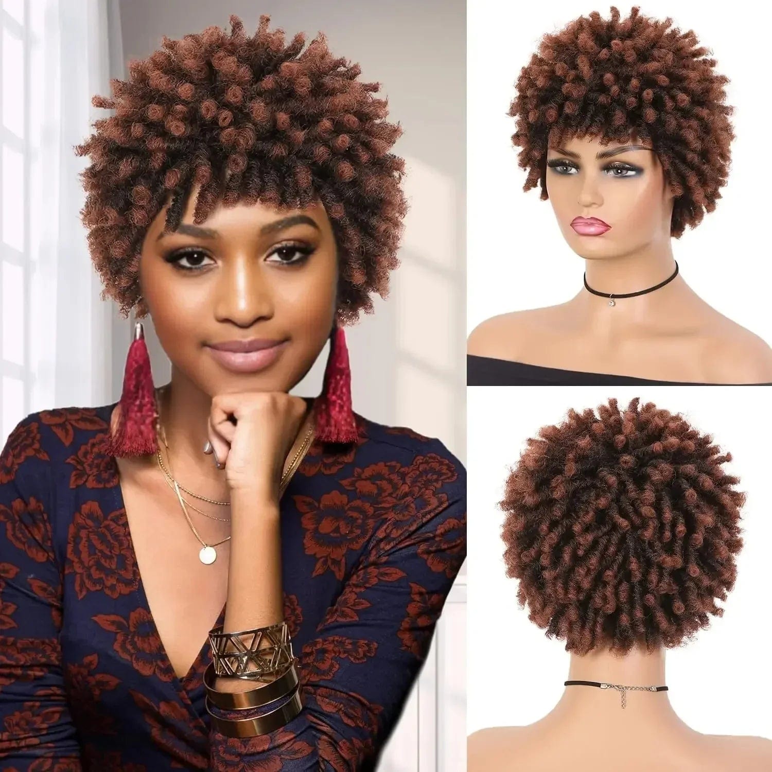 SHOWLU FASHION STORE T1B 350 Short Dreadlock Wig for Black Women and Men Afro Synthetic Wig Short Braided Wigs Heat Resistant Wigs TT2201