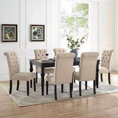 SHOWLU FASHION STORE Tan / United States Set of Tables and Chairs for Dining Room Set Leviton Urban Style Counter Height Dining Set: Table and 6 Chairs Chair Grey Sets