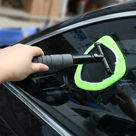 SHOWLU FASHION STORE Telescopic Window Glass Cleaner Car Windshield Cleaning Brush Car Window Cleaner Window Scraping Mist Eliminator Microfiber