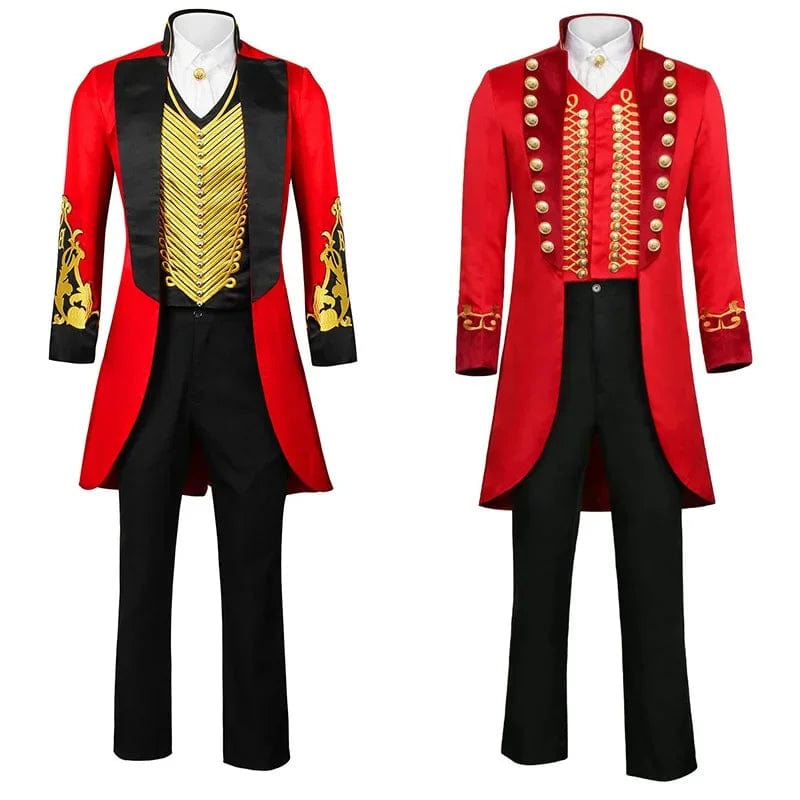 SHOWLU FASHION STORE The Greatest Showman P.T.Barnum Cosplay Costume Hugh Jackman Men Vest Uniform Suit Coat Shirt Pants Halloween Carnival Clothes