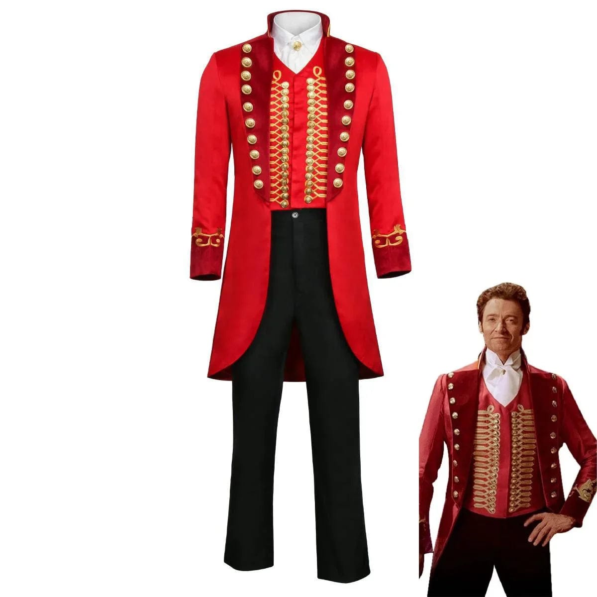 SHOWLU FASHION STORE The Greatest Showman P.T.Barnum Cosplay Costume Hugh Jackman Men Vest Uniform Suit Coat Shirt Pants Halloween Carnival Clothes