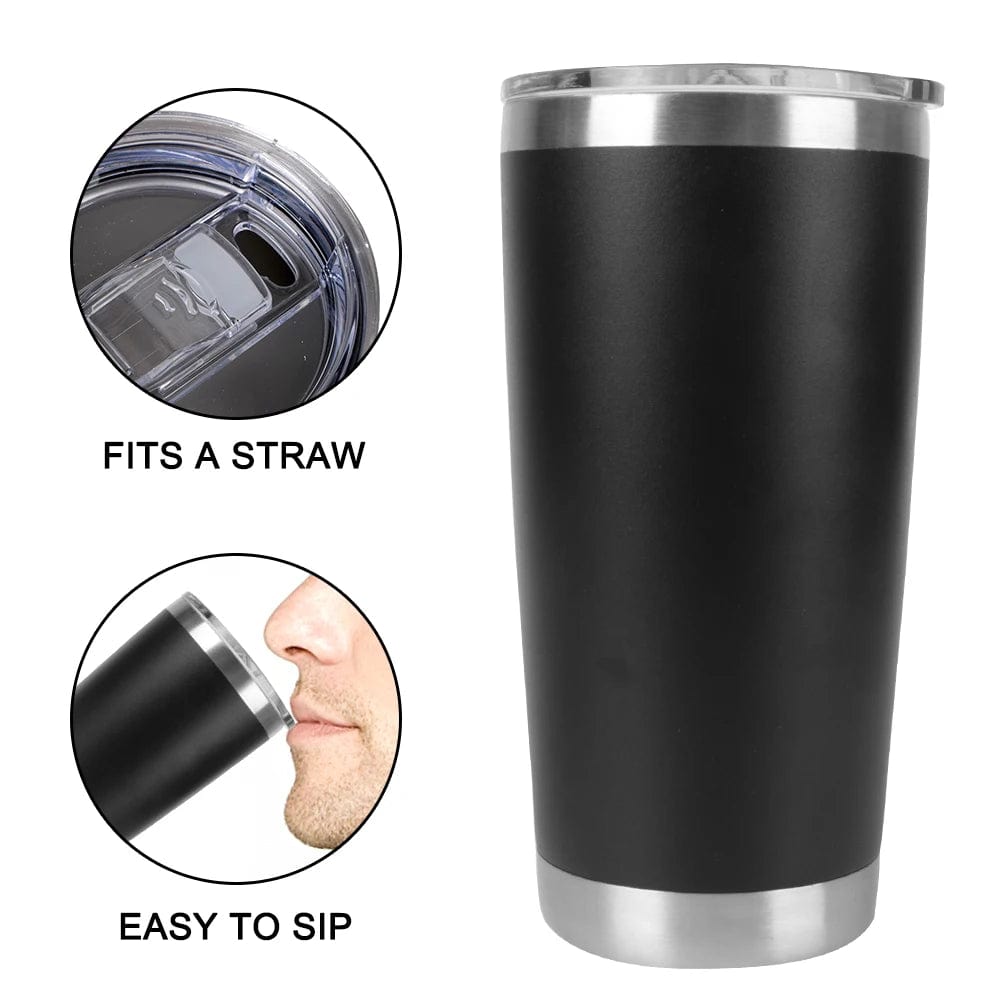  Showlu Fashion Store Thermal Mug 20oz Insulated Leakproof Beer Cups With Lids Drinkware Tumbler With Lids Vacuum Water Bottle Stainless Steel