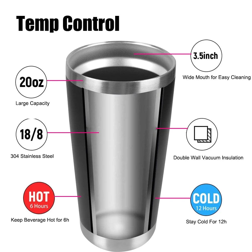  Showlu Fashion Store Thermal Mug 20oz Insulated Leakproof Beer Cups With Lids Drinkware Tumbler With Lids Vacuum Water Bottle Stainless Steel