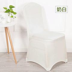  Showlu Fashion Store Thickened Milk White #22 (Oxford Feet)(Thickened Milk White #22 (Oxford Feet)) Elastic Neutral Chair Cover Thickened One-Piece Chair Cover Dining Chair Wedding Table Hotel Banquet Conference White Chair Cover Cover