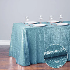  Showlu Fashion Store Tiffany / 120x400cm-47x157in Glitter Sequin Table Cloth Rectangular Table Cover Rose Gold Tablecloth For Wedding Birthday Party Home Decoration Custom Size