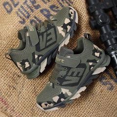  Showlu Fashion Store Trend Kids Running Shoes Children Boys Walking Shoes Outdoor Camouflage Mesh Knitting Boys Jogging Sneakers zapatillas niño