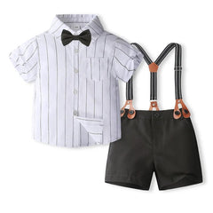 Showlu Fashion Store tzf3647 / 5T(120) Baby Boy Formal Suit Gentleman Clothes Sets Autumn Children Birthday Wedding Party Dress Suit Sets Bowtie Shirt+Vest+Trouser Set