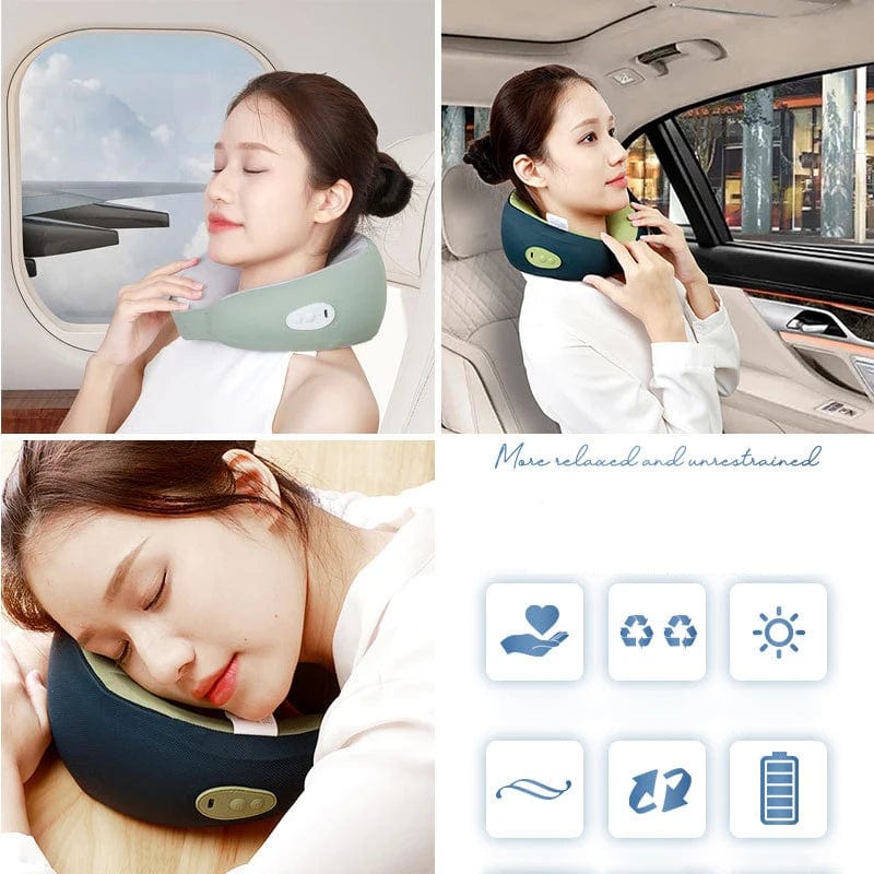 SHOWLU FASHION STORE U Neck Massager With Heat And Kneading Massage Cordless Design Neck Massager Machine For Relieving Neck And Shoulder Pain