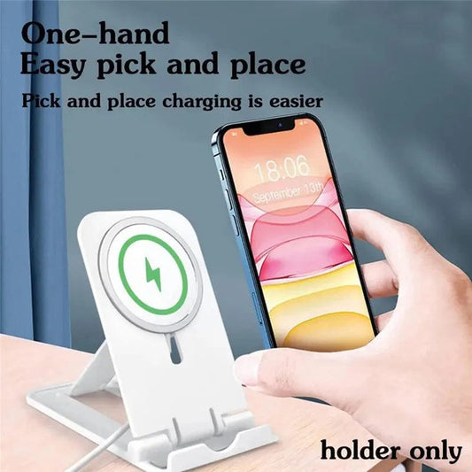 SHOWLU FASHION STORE UKGO Folding Stand Holder Cradle for MagSafe Wireless Charger Holder for iPhone15 11 14 Pro Max Portable Desk Mobile Phone Stand