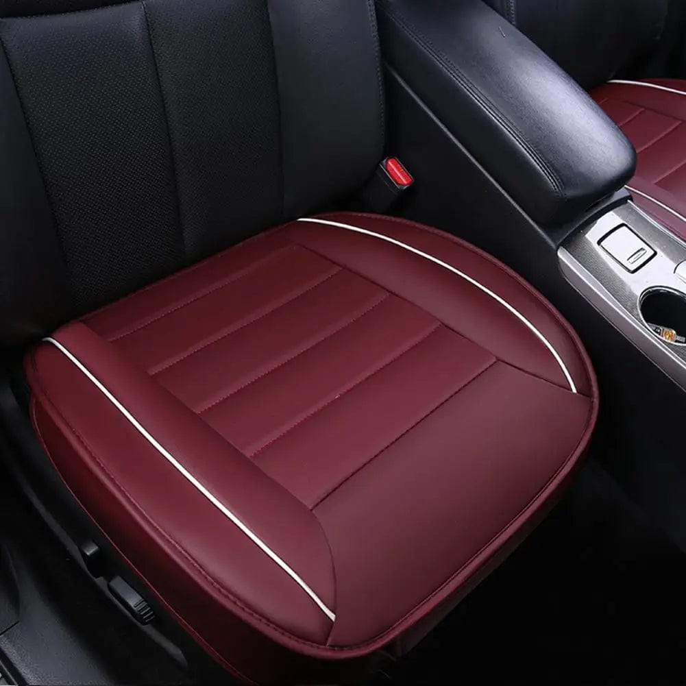  Showlu Fashion Store Ultra-Luxury Car Seat Protection Single Seat Without Backrest PU Senior Leather Seat Cover Odorless For Most 5-seat Sedan SUV