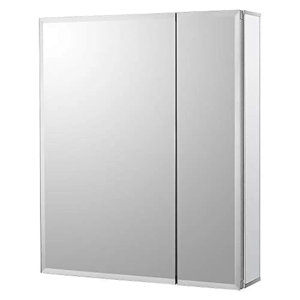 Showlu Fashion Store United States Bathroom Wall Mount Cabinet 20x24 Inch with Glass Shelves Frameless Mirror Door Rust-Resistant Adjustable Modern Design Ideal